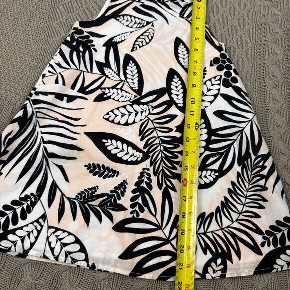Janie & Jack Floral Sleeveless Dress in Black, Blush and Cream Leaf Pattern ~ 4 - Picture 5 of 15